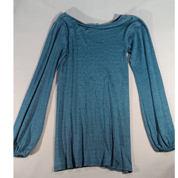 Michael Stars Blue Long Sleeve Top Women’s OSFM Boho Casual Stretch Blouse - Picture 7 of 7